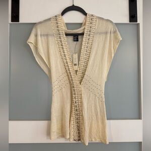 NWT Theory ‘Diana’ Women’s Beaded Top